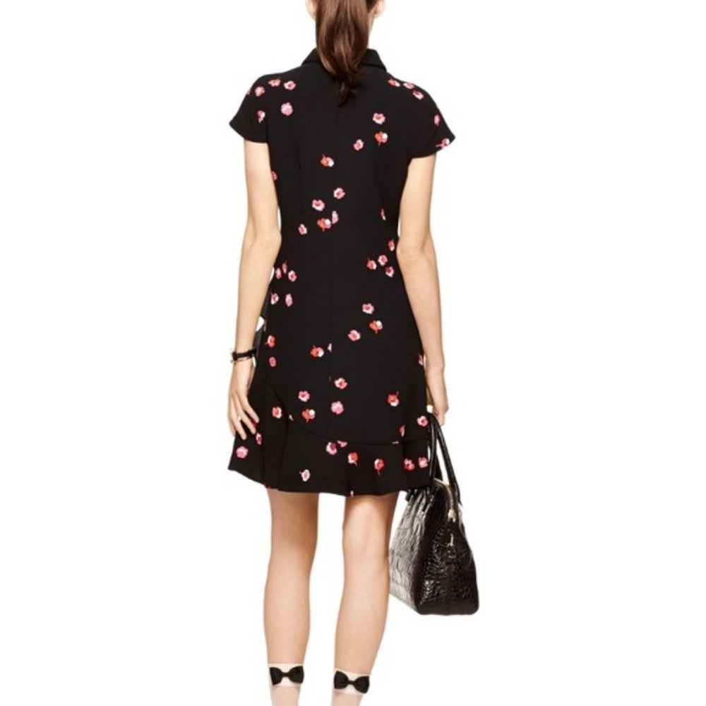 Kate Spade Falling Florals Ruffle Dress - 14 - Picture 3 of 4